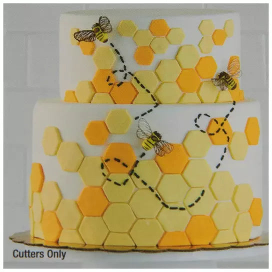 Hexagon Fondant Cutters - 3 Piece Set