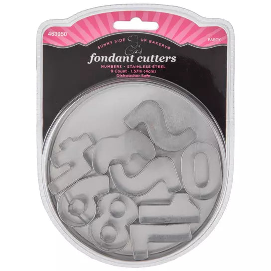 Stainless Steel Number Fondant Cutters