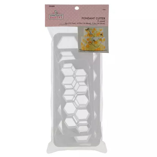 Hexagon Fondant Cutters - 3 Piece Set