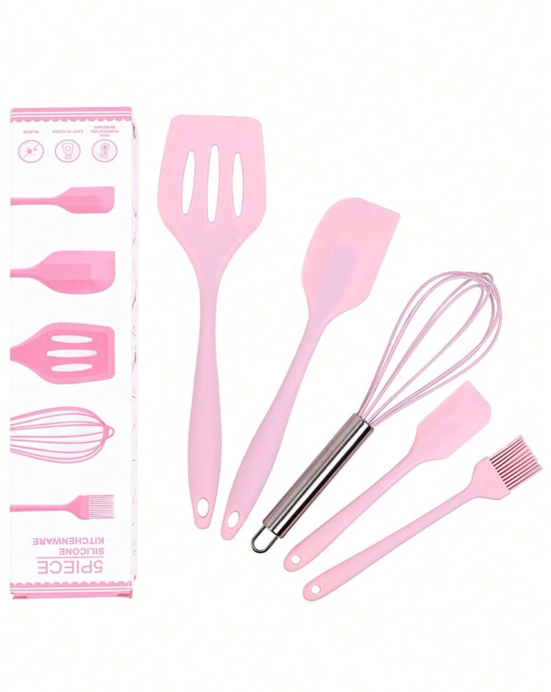 Baking Props 5 Pieces Pink