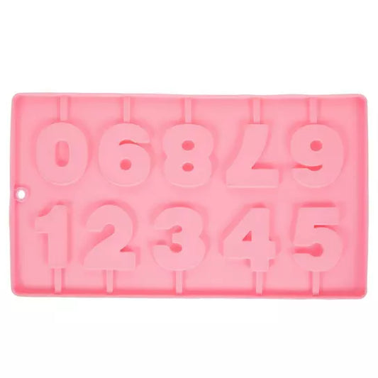Number Lollipop Candy Mold