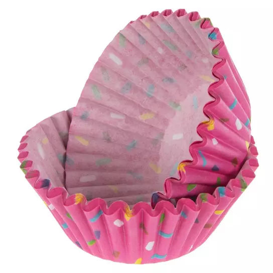 Pink Sprinkles Baking Cups