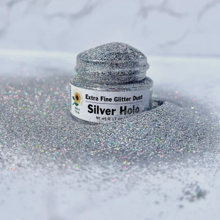 Glitter Silver Hologram